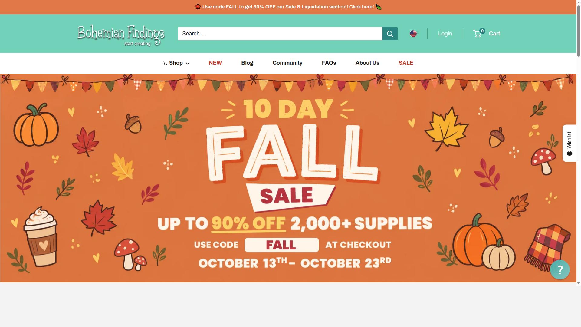 Bohemian Findings website